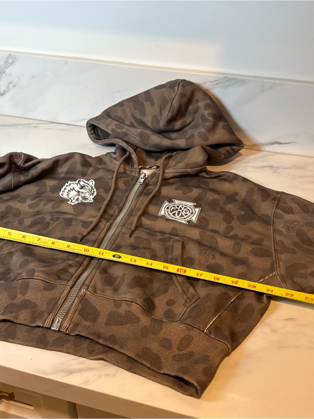 Darc sport she cheetah brown cropped jacket - Picture 3 of 8